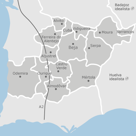 Mapa de Faro distrito: casas para arrendar — idealista