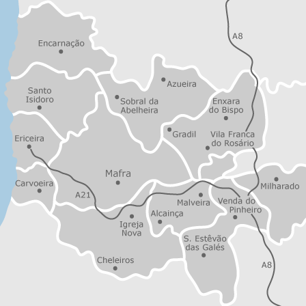 concelho mafra mapa Mapa de Mafra, Lisboa: casas à venda — idealista