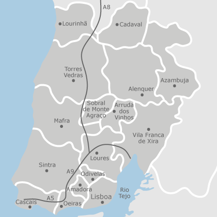 Mapa de Faro distrito: casas para arrendar — idealista